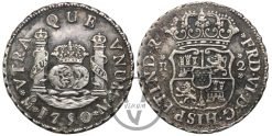 Fernando VI, 2 Reales México (1750)