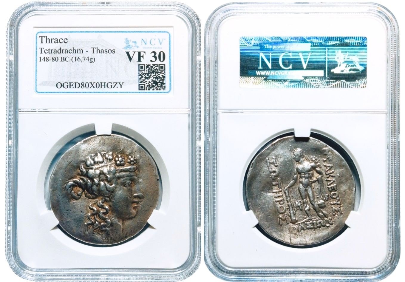 Islas de Tracia, Tetradracma Thasos (148-80 a.C) - Imagen 2