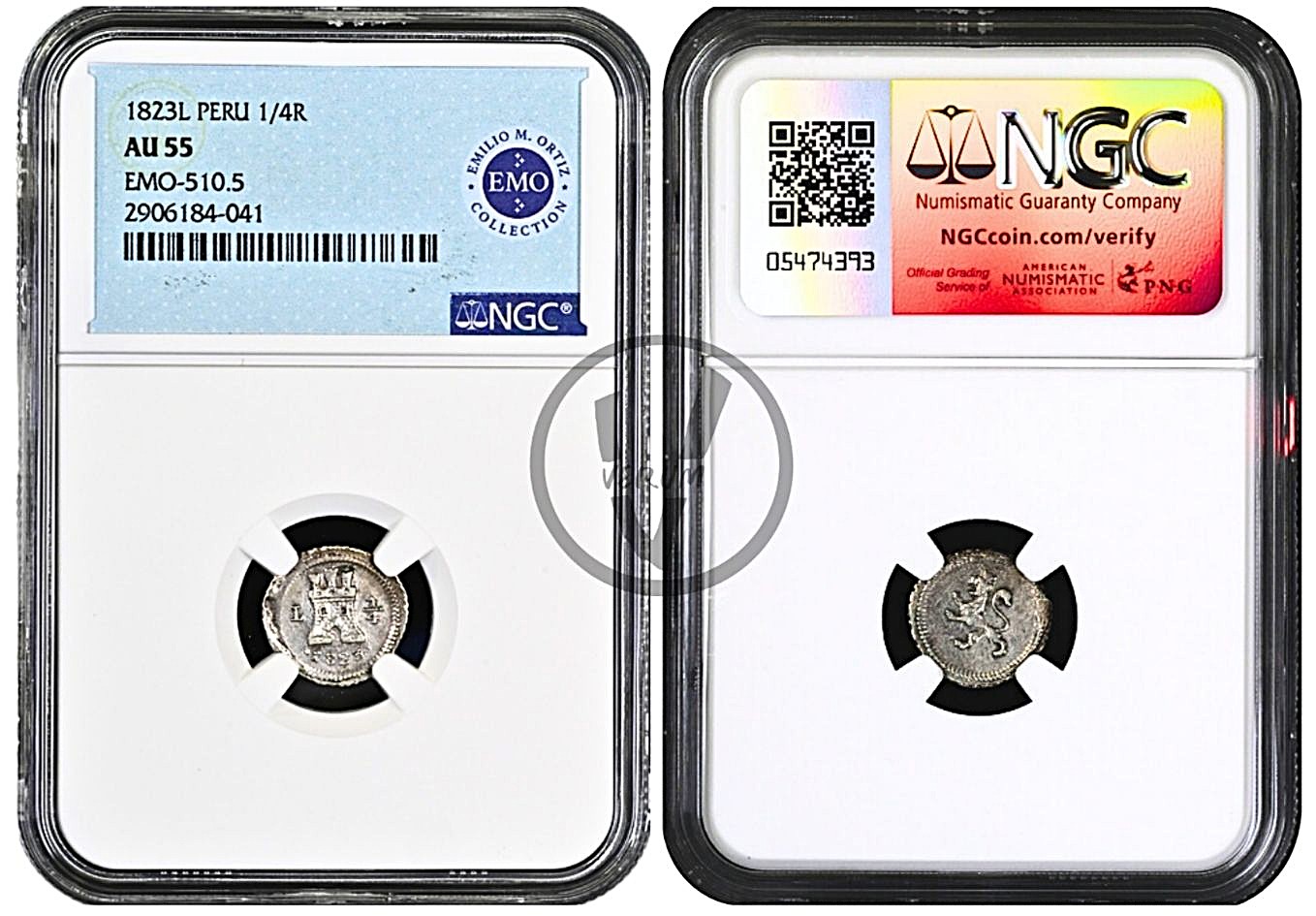 Fernando VII, 1/4 Real Lima (1823) - Imagen 2